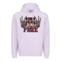 Lilac Born to be free 4th of July Premium Hoodie - CowGirlArtShop