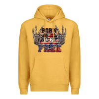 Mustard Born to be free 4th of July Premium Hoodie - CowGirlArtShop