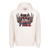 Pale Pink Born to be free 4th of July Premium Hoodie - CowGirlArtShop