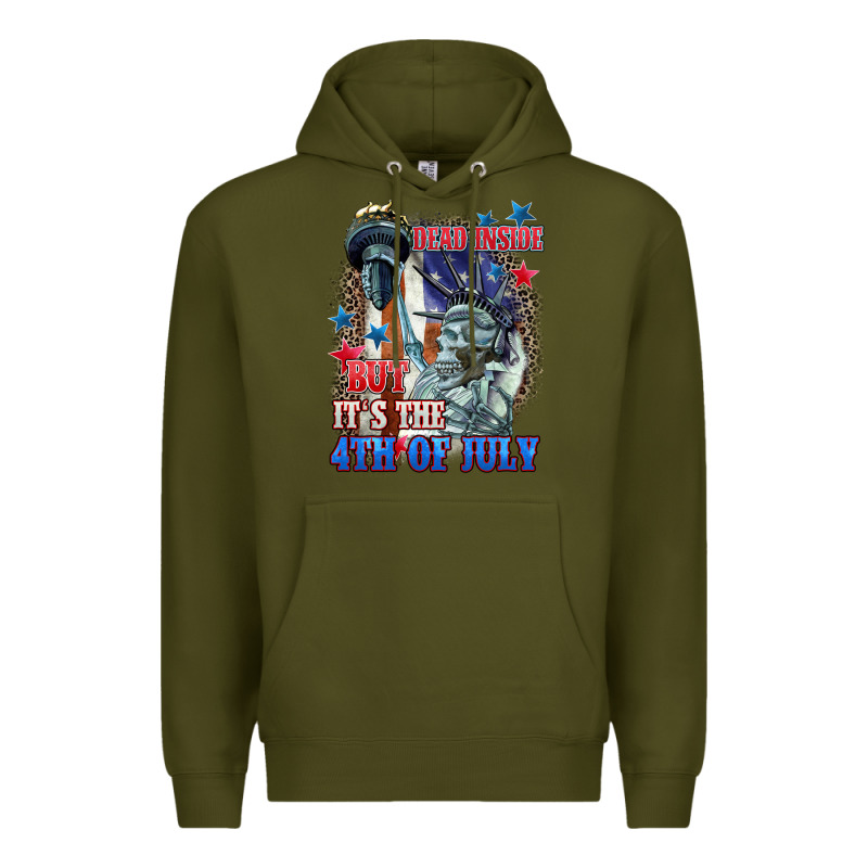 Dead Inside But It's The 4th Of July Premium Hoodie by CowGirlArtShop | Teevron