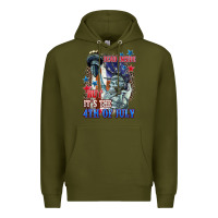 Army Green Dead inside but it's the 4th of July Premium Hoodie - CowGirlArtShop