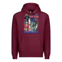 Burgundy Dead inside but it's the 4th of July Premium Hoodie - CowGirlArtShop