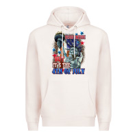 Pale Pink Dead inside but it's the 4th of July Premium Hoodie - CowGirlArtShop