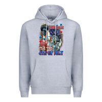 Heather Grey Dead inside but it's the 4th of July Premium Hoodie - CowGirlArtShop