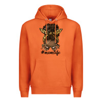 Carrot afro messy bun mom life Premium Hoodie - HRA Design Shop