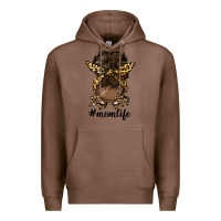 Chestnut afro messy bun mom life Premium Hoodie - HRA Design Shop
