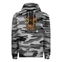 Slate Camo afro messy bun mom life Premium Hoodie - HRA Design Shop