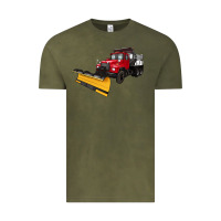Vintage Olive snow plow Vintage Tee - Artiststas