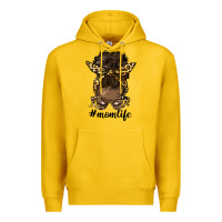 Lemon afro messy bun mom life Premium Hoodie - HRA Design Shop
