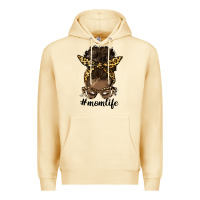 Pina Colada afro messy bun mom life Premium Hoodie - HRA Design Shop