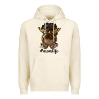 Tofu afro messy bun mom life Premium Hoodie - HRA Design Shop