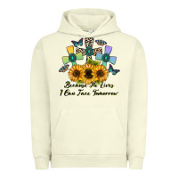 Pigment Pistachio because he lives i can face tomorrow Urban Hoodie - CowhideDigitalArt