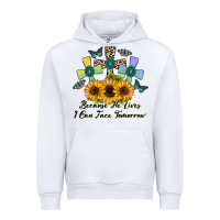 White because he lives i can face tomorrow Urban Hoodie - CowhideDigitalArt