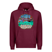 Burgundy Hello Summer Let's Go To The Beach Premium Hoodie - SublimationCraftShop