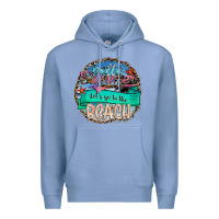 Colony Blue Hello Summer Let's Go To The Beach Premium Hoodie - SublimationCraftShop