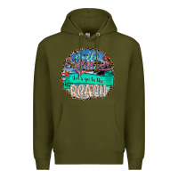 Army Green Hello Summer Let's Go To The Beach Premium Hoodie - SublimationCraftShop