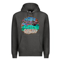 Charcoal Heather Hello Summer Let's Go To The Beach Premium Hoodie - SublimationCraftShop