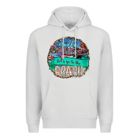 Dove Grey Hello Summer Let's Go To The Beach Premium Hoodie - SublimationCraftShop