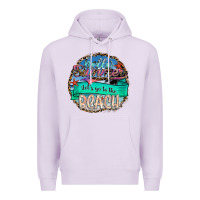 Lilac Hello Summer Let's Go To The Beach Premium Hoodie - SublimationCraftShop