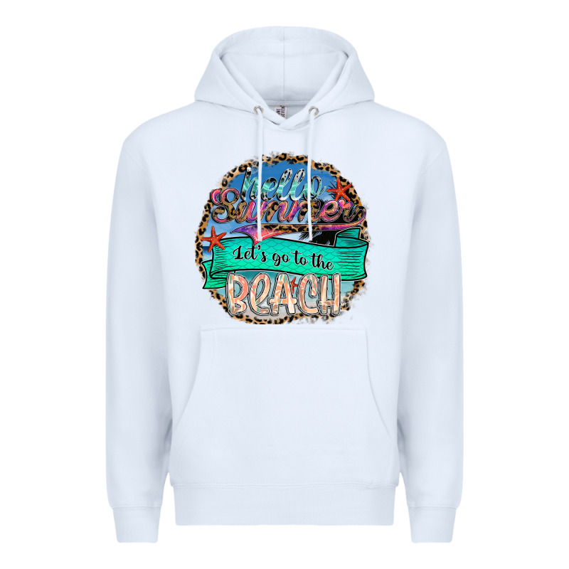 Hello Summer Let's Go To The Beach Premium Hoodie by SublimationCraftShop | Teevron