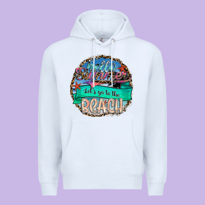 Hello Summer Let's Go To The Beach Premium Hoodie Designed By Sublimationcraftshop