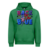 Emerald Back the blue with lightning bolt 4th of july Urban Hoodie - CowGirlArtShop