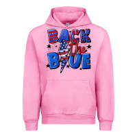 Fuchsia Pink Back the blue with lightning bolt 4th of july Urban Hoodie - CowGirlArtShop