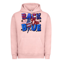 Pigment Salmon Back the blue with lightning bolt 4th of july Urban Hoodie - CowGirlArtShop