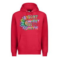 Cardinal Don't Worry Be Hippie Premium Hoodie - CowhideDigitalArt