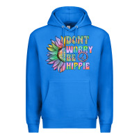 True Royal Don't Worry Be Hippie Premium Hoodie - CowhideDigitalArt