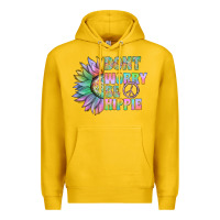 Lemon Don't Worry Be Hippie Premium Hoodie - CowhideDigitalArt