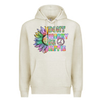 Oatmeal Heather Don't Worry Be Hippie Premium Hoodie - CowhideDigitalArt