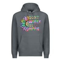 Rock Don't Worry Be Hippie Premium Hoodie - CowhideDigitalArt