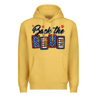 Antique Gold Back the blue Premium Hoodie - Neo Western