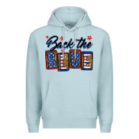 Blue Mist Back the blue Premium Hoodie - Neo Western