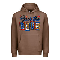 Chestnut Back the blue Premium Hoodie - Neo Western
