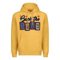 Mustard Back the blue Premium Hoodie - Neo Western