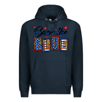 Navy Back the blue Premium Hoodie - Neo Western