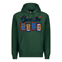 Sports Green Back the blue Premium Hoodie - Neo Western
