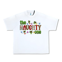White The Naughty One Christmas Urban Heavy Tee - Artiststas
