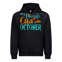 Black my favorite color is october Urban Hoodie - HRA Design Shop
