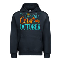 Navy my favorite color is october Urban Hoodie - HRA Design Shop