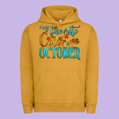 My Favorite Color Is October Urban Hoodie Designed By Hra Design Shop