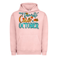 Pigment Salmon my favorite color is october Urban Hoodie - HRA Design Shop