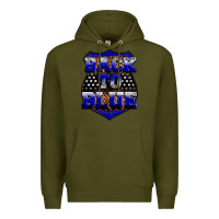 Army Green Back the blue Premium Hoodie - Neo Western