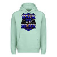 Seafoam Back the blue Premium Hoodie - Neo Western