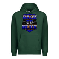 Sports Green Back the blue Premium Hoodie - Neo Western