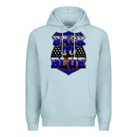 Blue Mist Back the blue Premium Hoodie - Neo Western