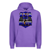 Purple Back the blue Premium Hoodie - Neo Western