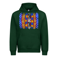 Forest Green American police brushstrokes Urban Hoodie - Neo Western